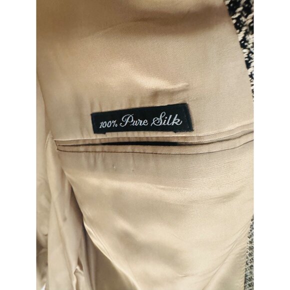 Vintage Kingsridge Mens Tweed Herringbone Blazer Sports Coat 100% Pure Silk - Picture 9 of 10